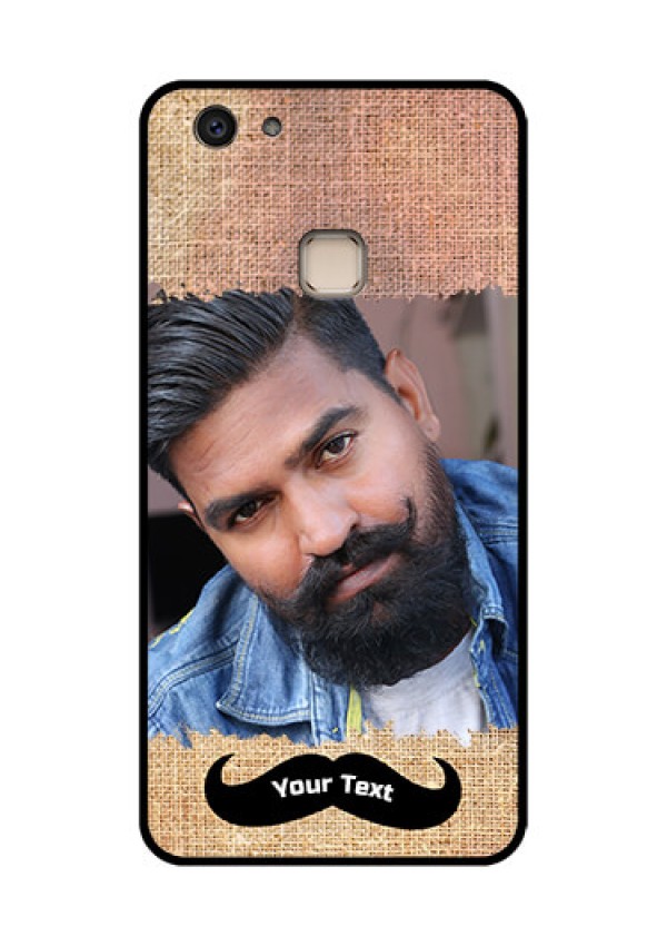 Vivo V7 Plus Custom Glass Phone Case - With Texture Design