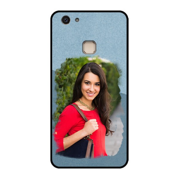 Vivo V7 Plus Custom Glass Phone Case - Grunge Line Art Design