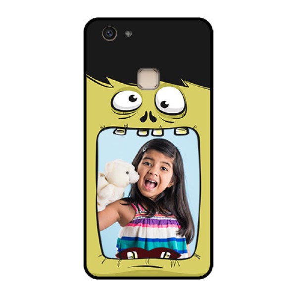 Vivo V7 Plus Custom Glass Phone Case - Cartoon Monster Back Case Design