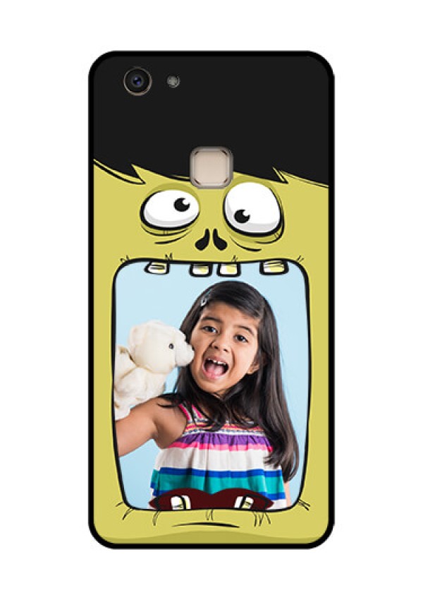 Vivo V7 Plus Custom Glass Phone Case - Cartoon Monster Back Case Design