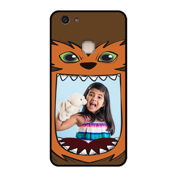 Vivo V7 Plus Custom Glass Phone Case - Owl Monster Back Case Design Vivo V7 Plus Custom Glass Phone Case - Owl Monster Back Case Design