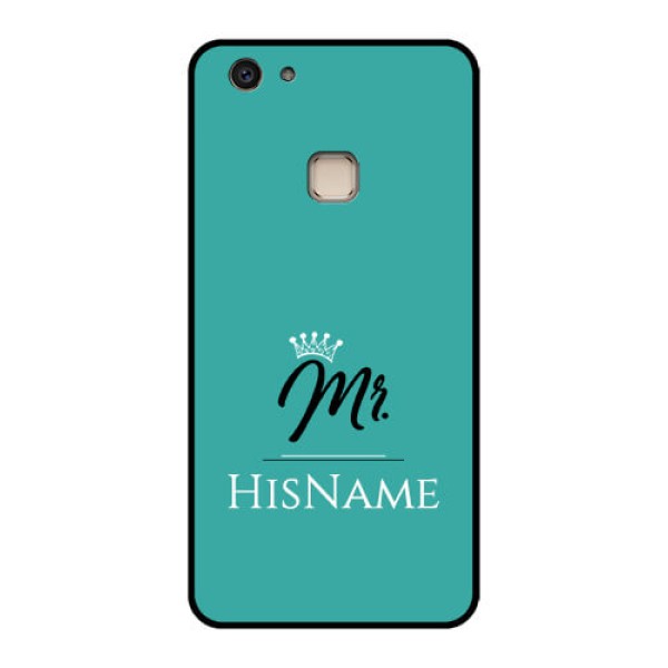 Vivo V7 Plus Custom Glass Phone Case - Mr With Name Design