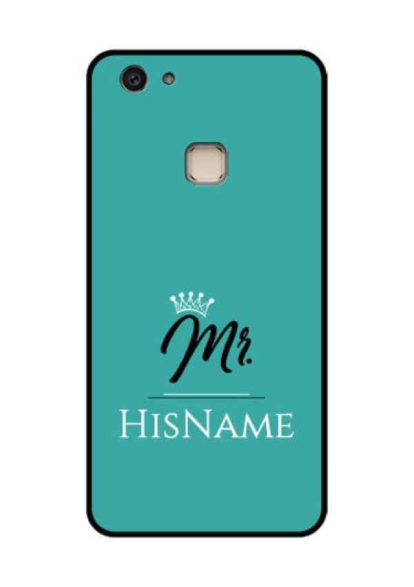 Vivo V7 Plus Custom Glass Phone Case - Mr With Name Design