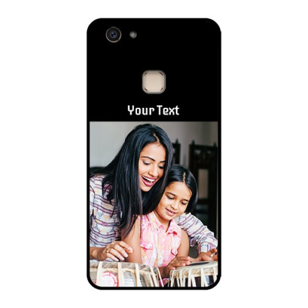 Vivo V7 Plus Custom Glass Phone Case - Photo With Name Design