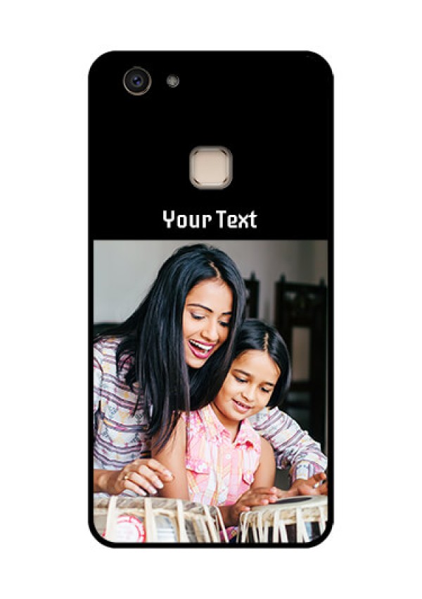 Vivo V7 Plus Custom Glass Phone Case - Photo With Name Design