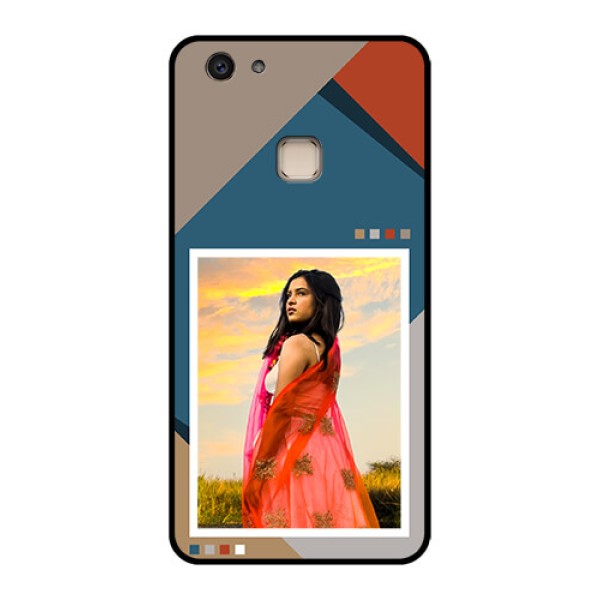 Vivo V7 Plus Custom Glass Phone Case - Retro Color Pallet Design