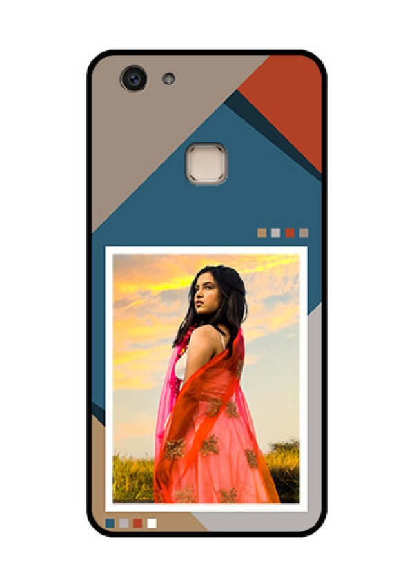 Vivo V7 Plus Custom Glass Phone Case - Retro Color Pallet Design