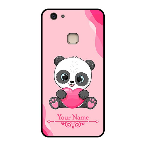 Vivo V7 Plus Custom Glass Phone Case - Cute Panda Design