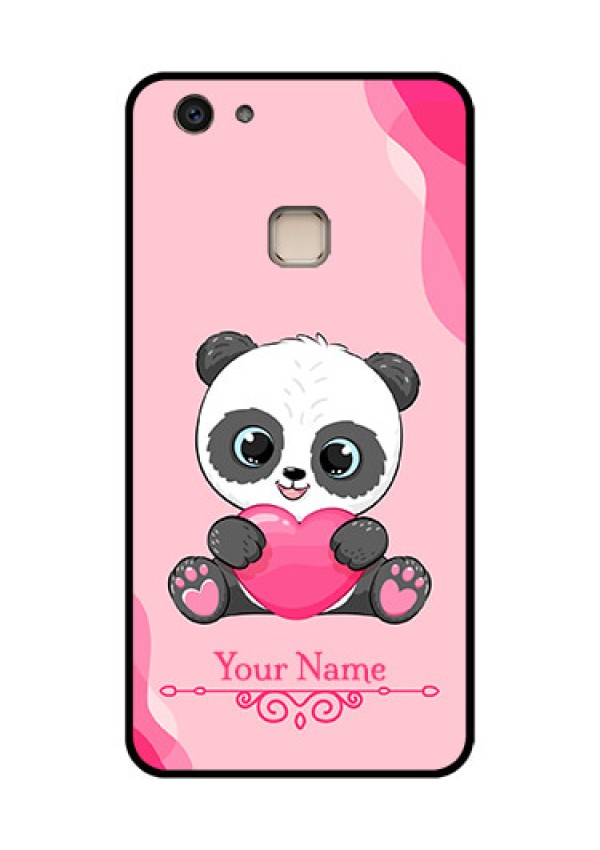 Vivo V7 Plus Custom Glass Phone Case - Cute Panda Design