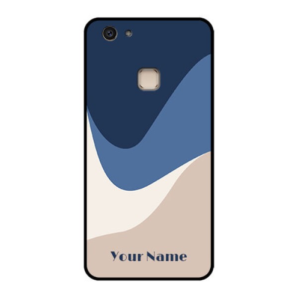 Vivo V7 Plus Custom Glass Phone Case - Abstract Drip Art Design