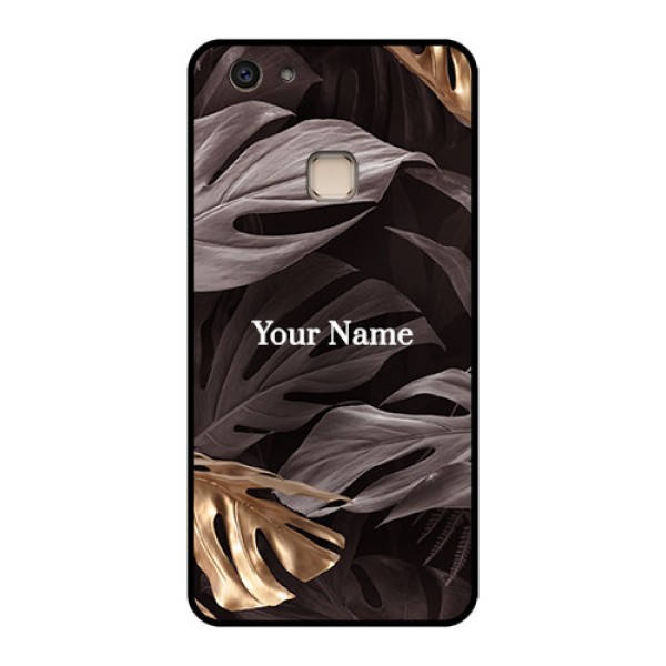 Vivo V7 Plus Custom Glass Phone Case - Wild Leaves Digital Paint Design Vivo V7 Plus Custom Glass Phone Case - Wild Leaves Digital Paint Design