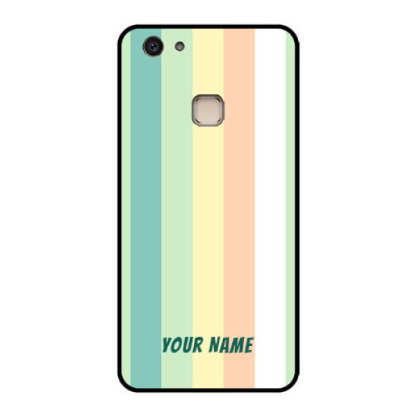 Vivo V7 Plus Custom Glass Phone Case - Multi - Colour Stripes Design Vivo V7 Plus Custom Glass Phone Case - Multi - Colour Stripes Design