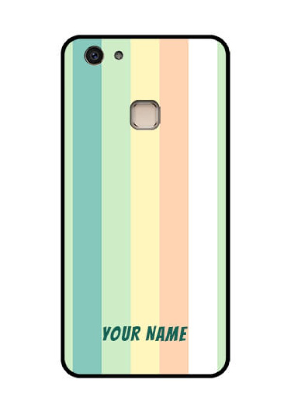Vivo V7 Plus Custom Glass Phone Case - Multi - Colour Stripes Design
