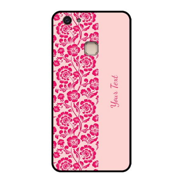 Vivo V7 Plus Custom Glass Phone Case - Attractive Floral Pattern Design
