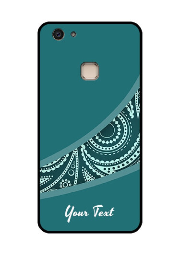 Vivo V7 Plus Custom Glass Phone Case - Semi Visible Floral Design