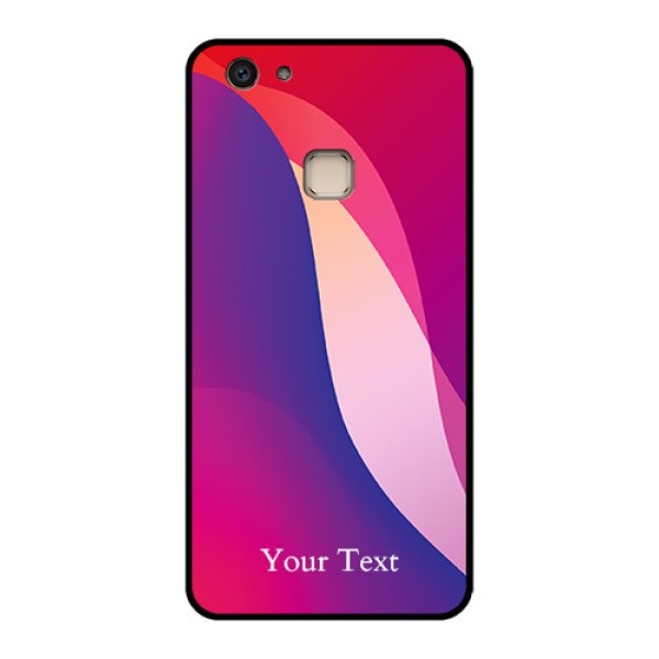Vivo V7 Plus Custom Glass Phone Case - Digital Abstract Overlap Design