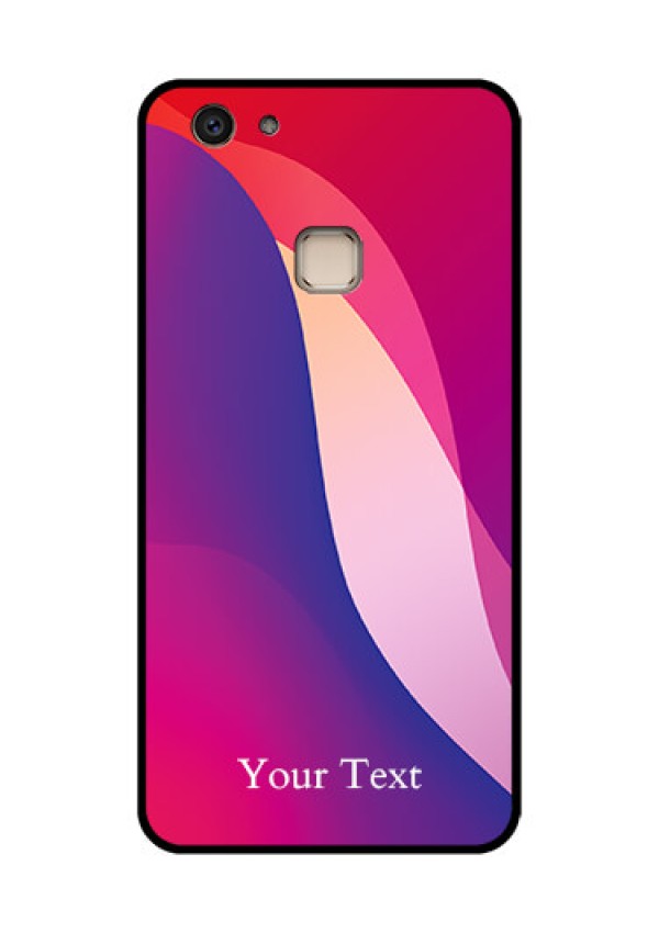 Vivo V7 Plus Custom Glass Phone Case - Digital Abstract Overlap Design