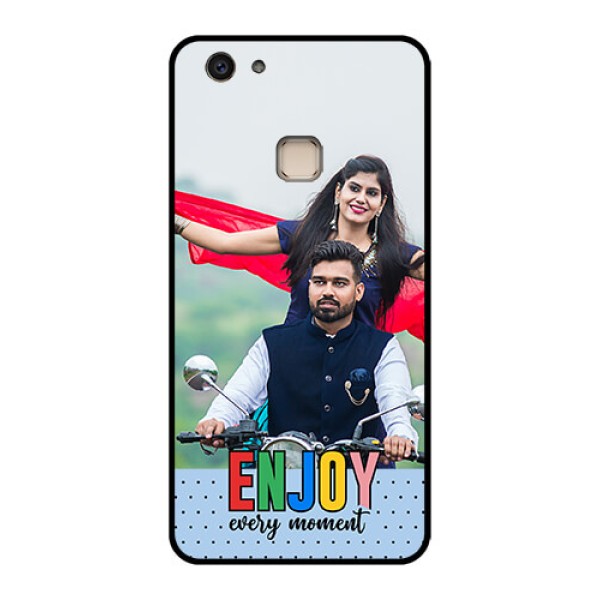 Vivo V7 Plus Custom Glass Phone Case - Enjoy Every Moment Design Vivo V7 Plus Custom Glass Phone Case - Enjoy Every Moment Design
