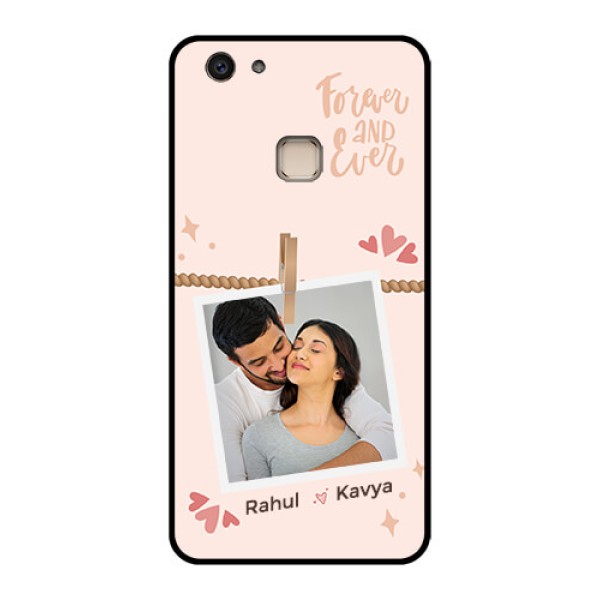 Vivo V7 Plus Custom Glass Phone Case - Forever And Ever Love Design