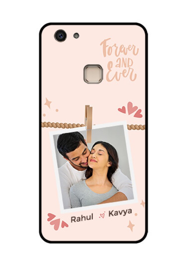 Vivo V7 Plus Custom Glass Phone Case - Forever And Ever Love Design