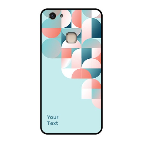 Vivo V7 Plus Custom Glass Phone Case - Stylish Semi - Circle Pattern Design