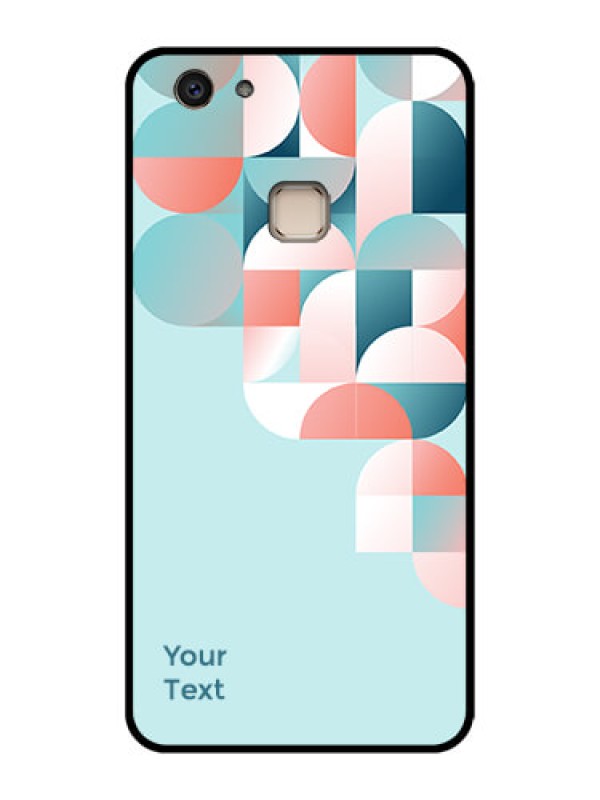 Custom Vivo V7 Plus Custom Glass Phone Case - Stylish Semi - Circle Pattern Design