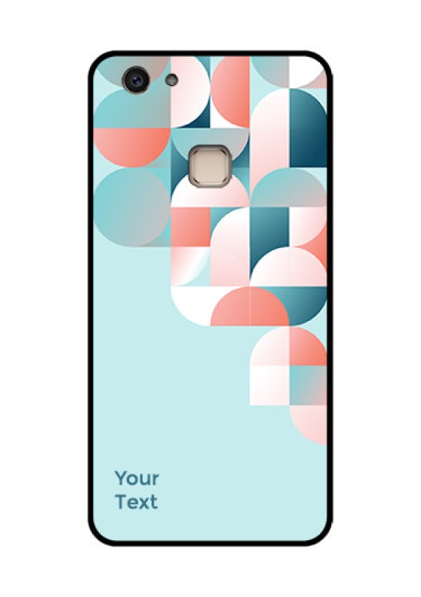 Vivo V7 Plus Custom Glass Phone Case - Stylish Semi - Circle Pattern Design