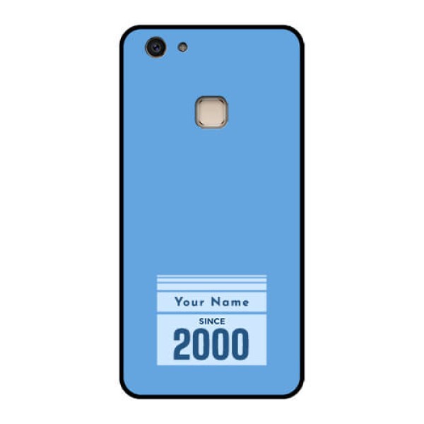 Vivo V7 Plus Custom Glass Phone Case - Custom Year Of Birth Design