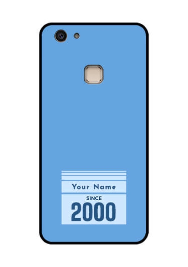 Vivo V7 Plus Custom Glass Phone Case - Custom Year Of Birth Design