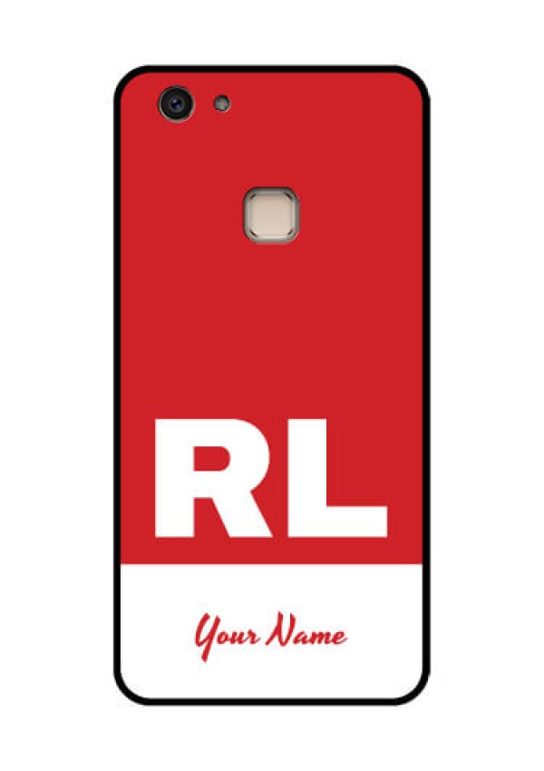Vivo V7 Plus Custom Glass Phone Case - Dual Tone Custom Text Design