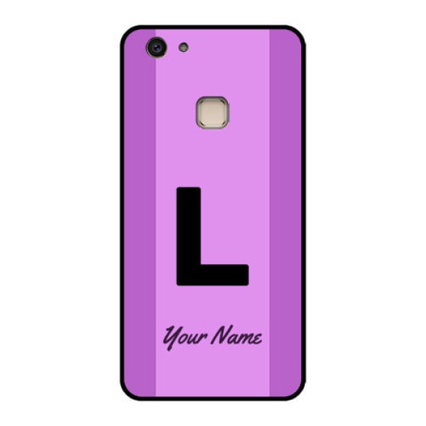Vivo V7 Plus Custom Glass Phone Case - Tricolor Custom Text Design