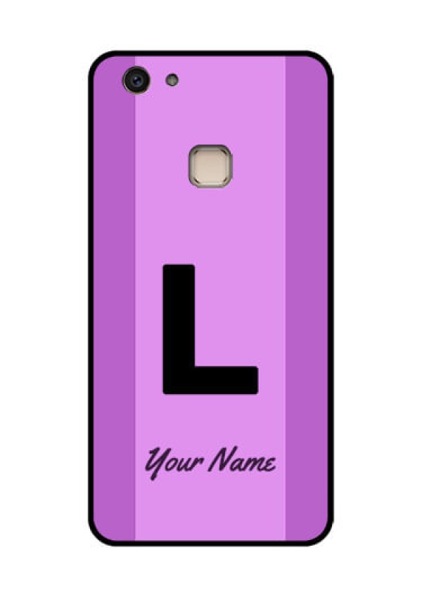 Vivo V7 Plus Custom Glass Phone Case - Tricolor Custom Text Design