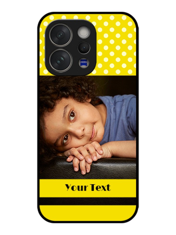Custom Vivo V70 5G Custom Glass Phone Case - Bright Yellow Case Design