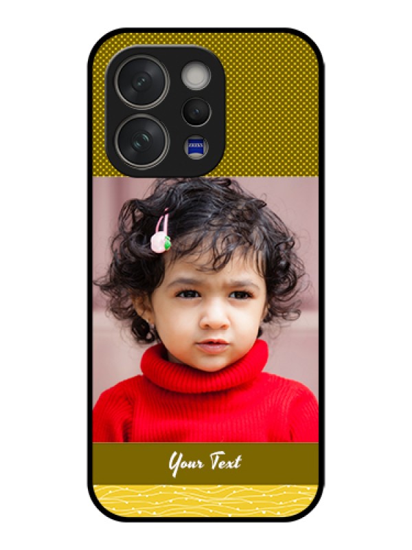 Custom Vivo V70 5G Custom Glass Phone Case - Simple Green Color Design