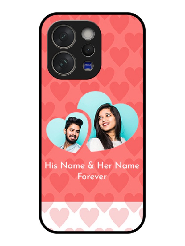 Custom Vivo V70 5G Custom Glass Phone Case - Couple Pic Upload Design