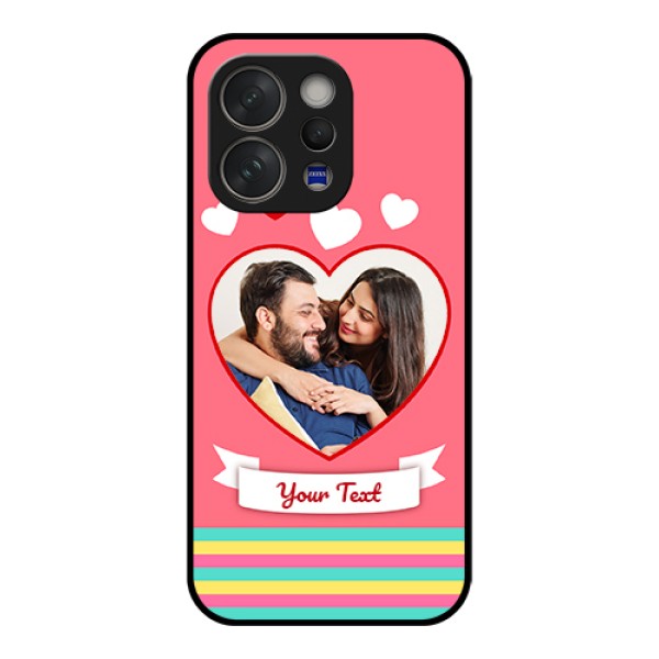Vivo V70 5G Custom Glass Phone Case - Love Shapes Doodle Design