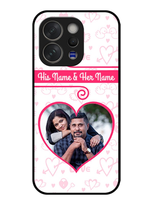 Custom Vivo V70 5G Custom Glass Phone Case - Heart Shape Love Design