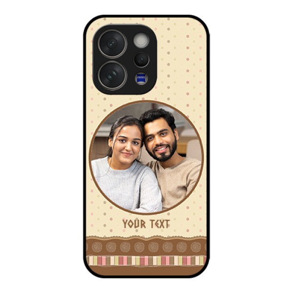 Vivo V70 5G Custom Glass Phone Case - Brown Dotted Mobile Case Design Vivo V70 5G Custom Glass Phone Case - Brown Dotted Mobile Case Design