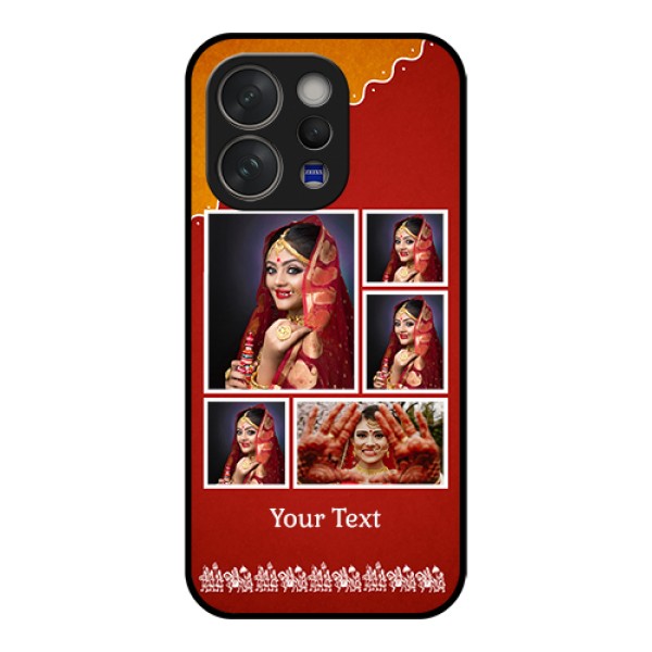 Vivo V70 5G Custom Glass Phone Case - Wedding Pic Upload Design