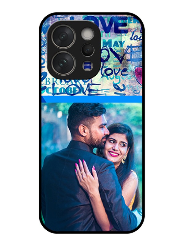 Custom Vivo V70 5G Custom Glass Phone Case - Colorful Love Design