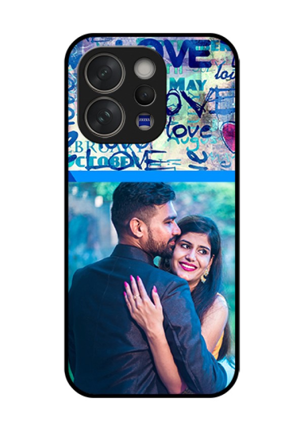 Vivo V70 5G Custom Glass Phone Case - Colorful Love Design