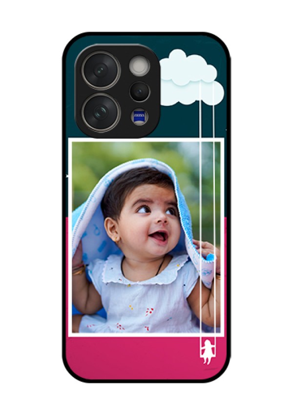 Vivo V70 5G Custom Glass Phone Case - Cute Girl With Cloud Design