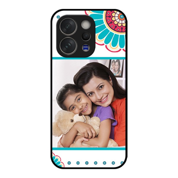 Vivo V70 5G Custom Glass Phone Case - Flower Design