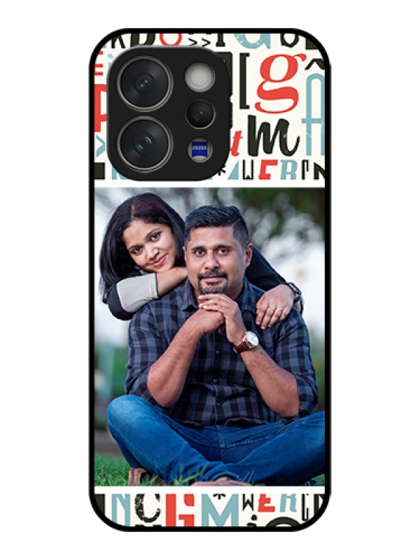 Custom Vivo V70 5G Custom Glass Phone Case - Alphabet Design