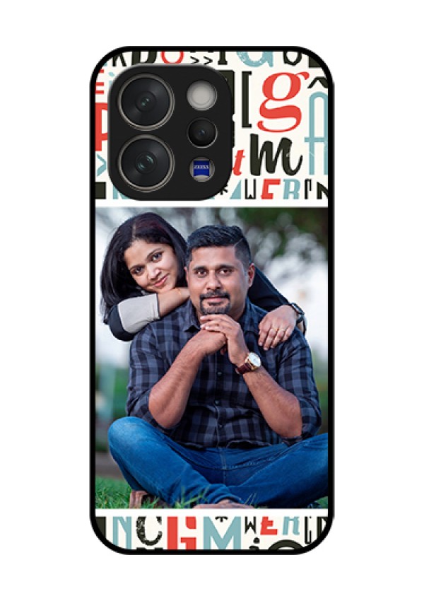 Vivo V70 5G Custom Glass Phone Case - Alphabet Design