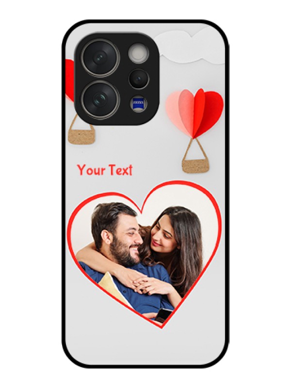 Custom Vivo V70 5G Custom Glass Phone Case - Parachute Love Design