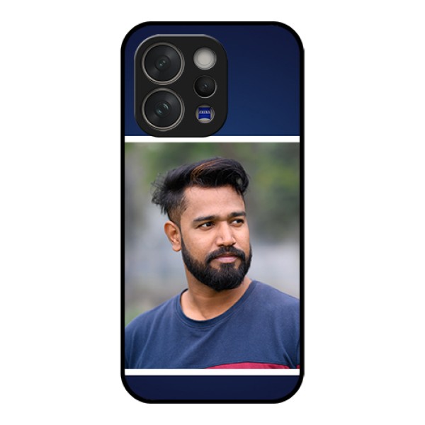 Vivo V70 5G Custom Glass Phone Case - Simple Royal Blue Design