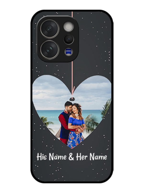 Custom Vivo V70 5G Custom Glass Phone Case - Hanging Heart Design