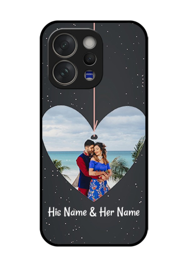 Vivo V70 5G Custom Glass Phone Case - Hanging Heart Design
