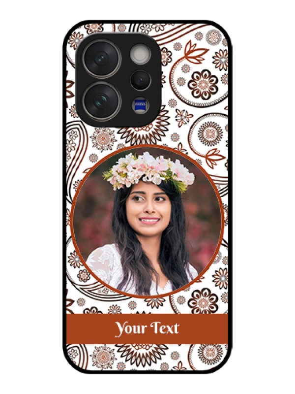 Custom Vivo V70 5G Custom Glass Phone Case - Abstract Flower Design